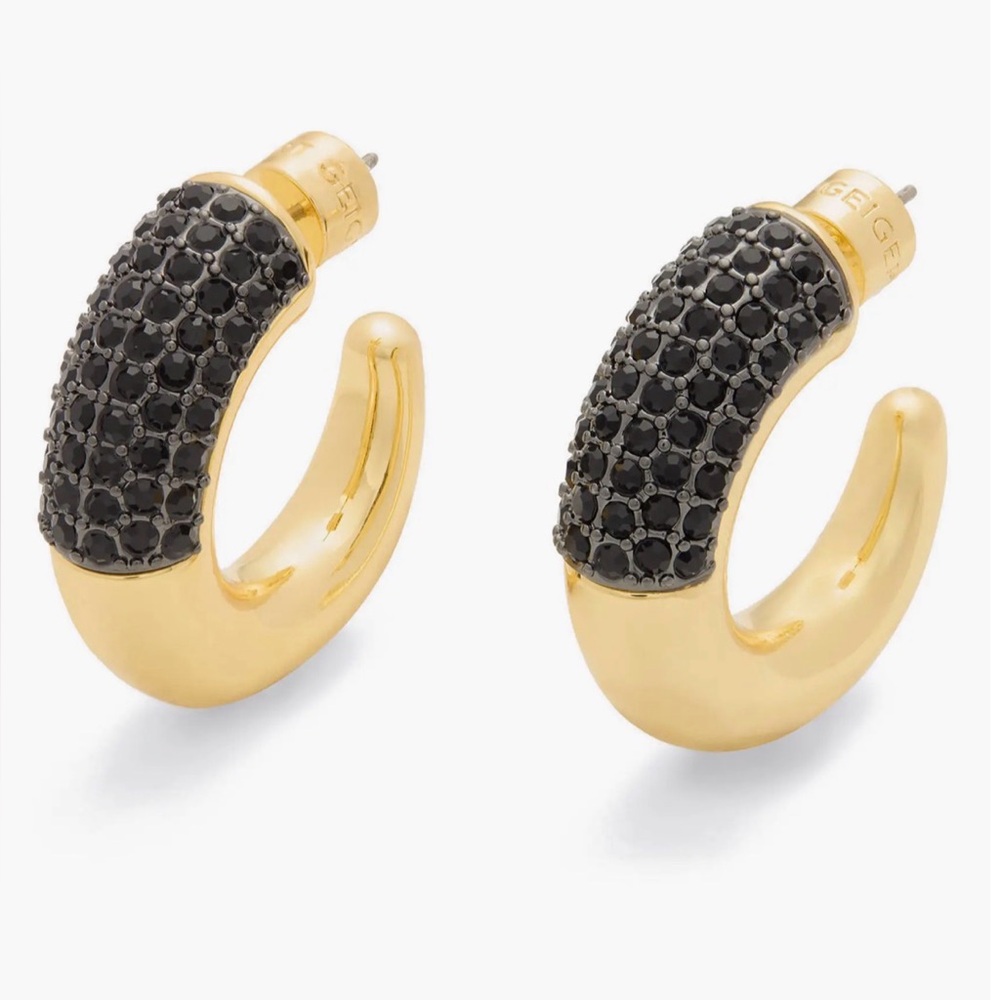 Kurt Geiger Pavé Crystal Chunky Hoop Earrings
